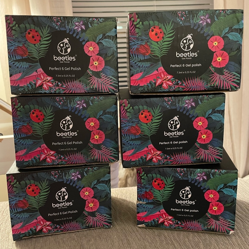 6 boxes of Beetles GEL Nail Polish (36 total colors)